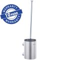 Wall-mounted toilet brush, short "TUBE'", polished steel